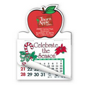 Stock Apple Shape Calendar Pad Magnets W/Tear Away Calendar